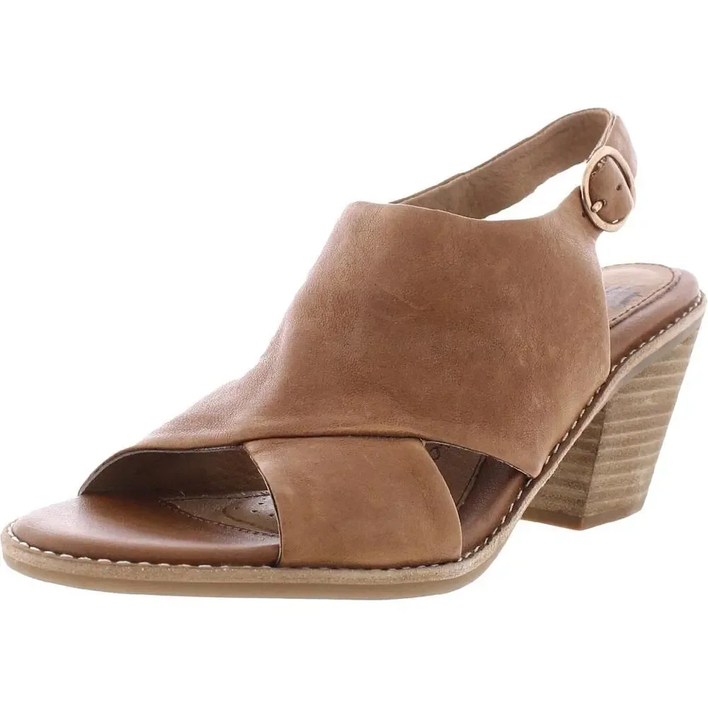 SOFFT MENDI WOMENS SANDALS SIZE 10 M BROWN LEATHER BLOCK HEEL SLINGBACK STRAPPY